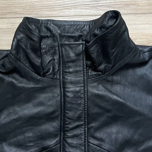 Jessica London Women's Plus Size A-Line Zip Front Leather Jacket - Size 20 - Picture 10 of 16